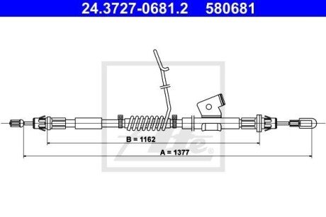 Трос зупиночних гальм ATE 24.3727-0681.2