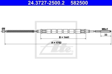 Трос ручника ATE 24.3727-2500.2