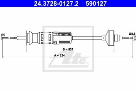 Трос сцепления ATE 24.3728-0127.2