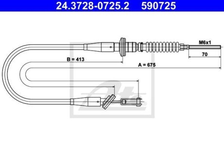 Трос сцепления ATE 24.3728-0725.2