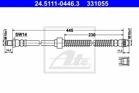 Тормозной шланг ATE 24.5111-0446.3