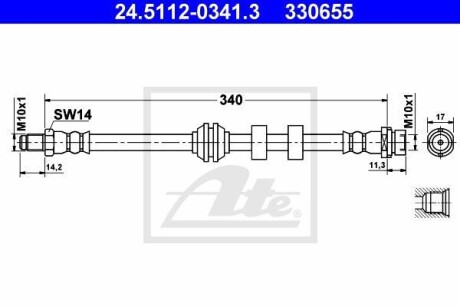 Тормозной шланг ATE 24.5112-0341.3