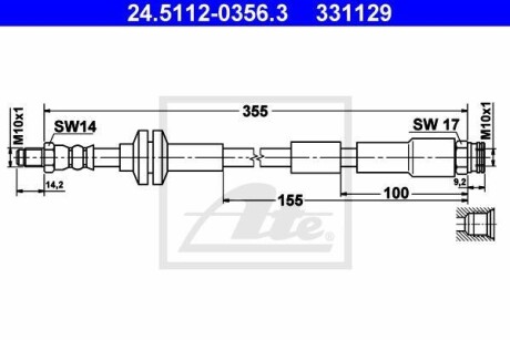 Тормозной шланг ATE 24.5112-0356.3