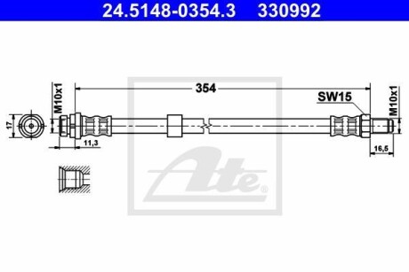 Тормозной шланг ATE 24.5148-0354.3
