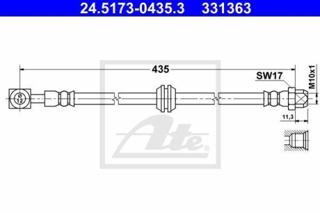 Тормозной шланг ATE 24.5173-0435.3