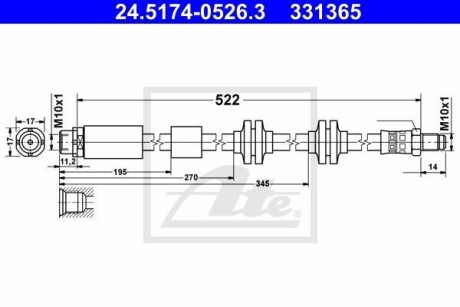 Тормозной шланг ATE 24.5174-0526.3