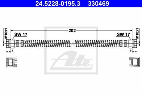 Тормозной шланг ATE 24.5228-0195.3