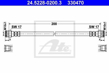 Тормозной шланг ATE 24.5228-0200.3