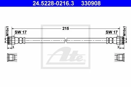 Тормозной шланг ATE 24.5228-0216.3