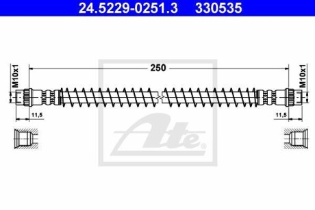 Тормозной шланг ATE 24.5229-0251.3