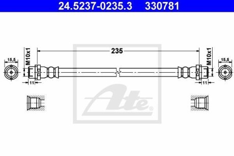 Тормозной шланг ATE 24.5237-0235.3