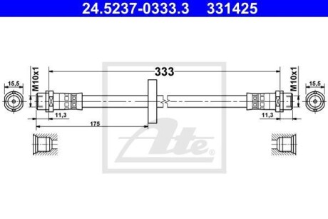 Тормозной шланг ATE 24.5237-0333.3