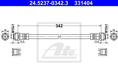 Тормозной шланг ATE 24.5237-0342.3