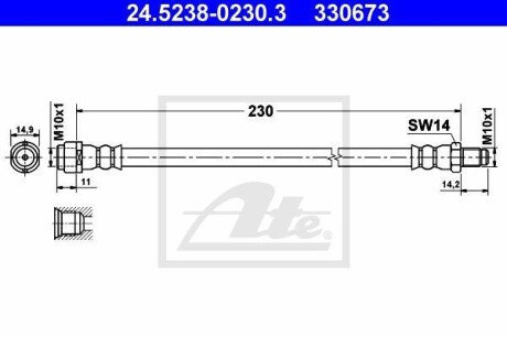 Тормозной шланг ATE 24.5238-0230.3