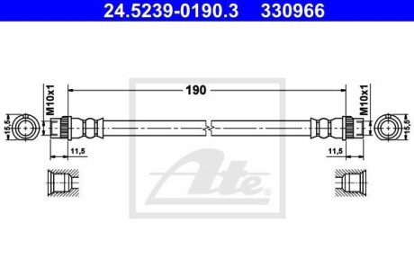 Тормозной шланг ATE 24.5239-0190.3