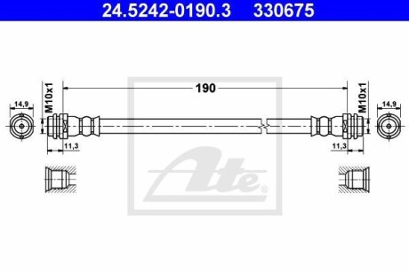 Тормозной шланг ATE 24.5242-0190.3