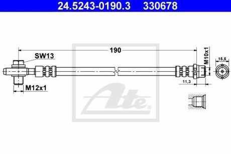 Тормозной шланг ATE 24.5243-0190.3