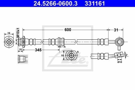 Тормозной шланг ATE 24.5266-0600.3