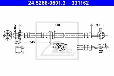 Тормозной шланг ATE 24.5266-0601.3