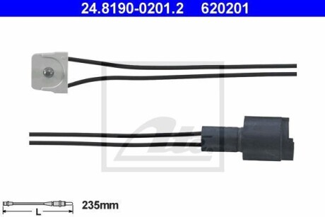 Датчик износа тормозных колодок ATE 24.8190-0201.2