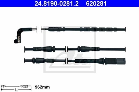 Датчик износа тормозных колодок ATE 24.8190-0281.2