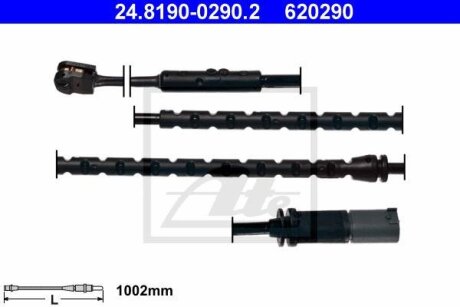 Датчик износа тормозных колодок ATE 24.8190-0290.2