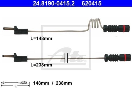 Датчик износа тормозных колодок ATE 24.8190-0415.2