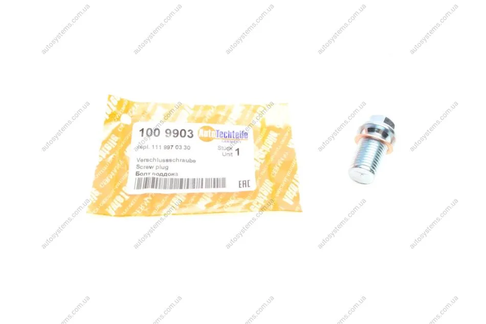Болт зливу оливи MB OM601-602/Sprinter (9903) AUTOTECHTEILE 100 9903 (фото 1)