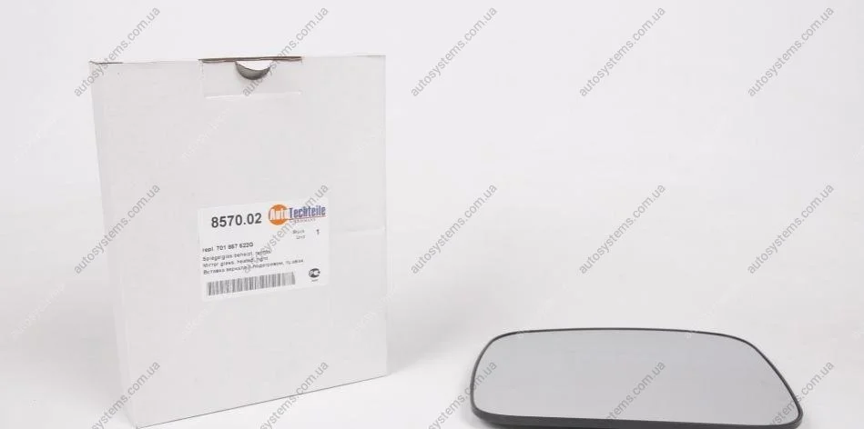 Скло дзеркала (з підігрівом) VW T4 91-03 (R) (8570.02) AUTOTECHTEILE 385 7002 (фото 1)