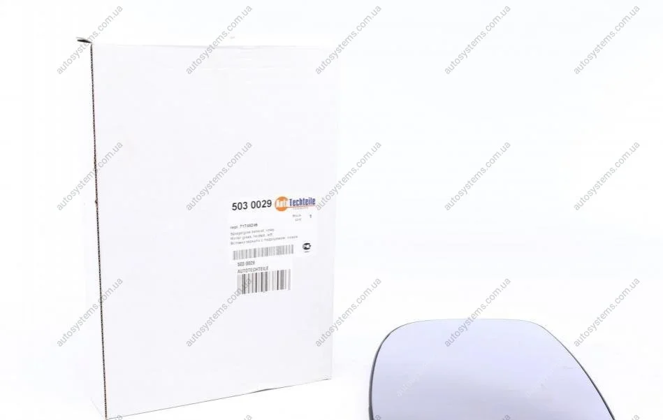 Скло дзеркала (з підігрівом) Citroen Jumper/ Fiat Ducato/ Peugeot Boxer 06- (L) AUTOTECHTEILE 503 0029 (фото 1)
