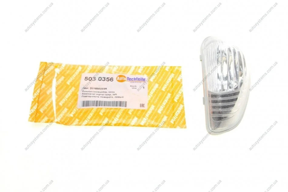 Повторювач повороту на дзеркало Renault Master/Opel Movano 10- (L) AUTOTECHTEILE 503 0356 (фото 1)