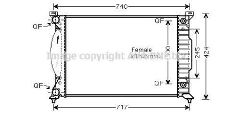 Радиатор охлаждения двигателя AVA COOLING AI2202