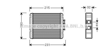 Радиатор отопителя салона AVA COOLING AI6198