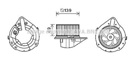 Двигатель вентиляции салона AVA COOLING AI8372