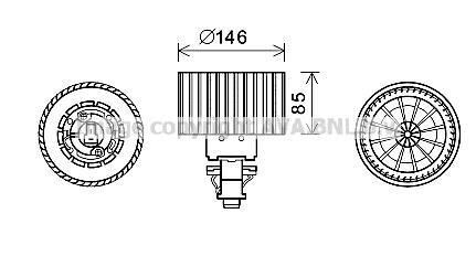 Двигатель вентиляции салона AVA COOLING AI8374