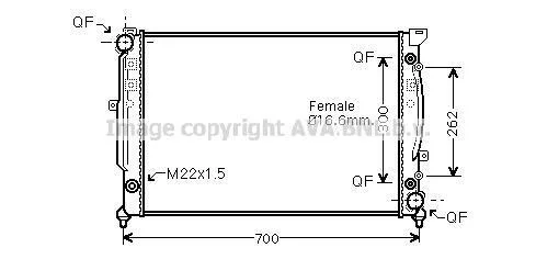 Радіатор, Система охолодження двигуна CLEVER FIT AVA COOLING AIA2125 (фото 1)