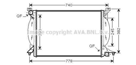 Радиатор охлаждения двигателя AVA COOLING AIA2206
