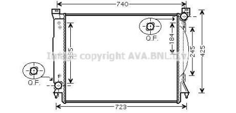 Радиатор охлаждения двигателя AVA COOLING AIA2245