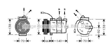 Компрессор кондиционера AVA COOLING AIAK150