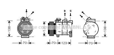 Компрессор кондиционера AVA COOLING ALAK016