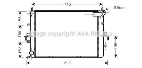 Радіатор, Система охолодження двигуна CLEVER FIT AVA COOLING AU2152