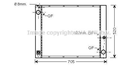 Радіатор, Система охолодження двигуна CLEVER FIT AVA COOLING AU2183