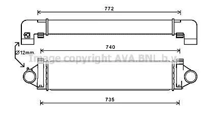Интеркулер AVA COOLING AUA4218