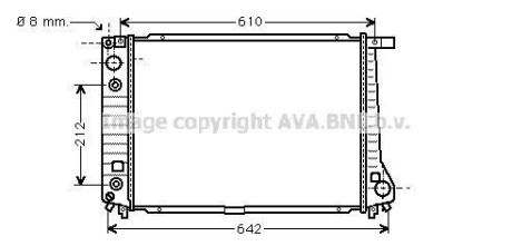 Радиатор охлаждения двигателя AVA COOLING BW2126