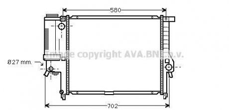 Радиатор, Система охлаждения двигателя AVA COOLING BW2140