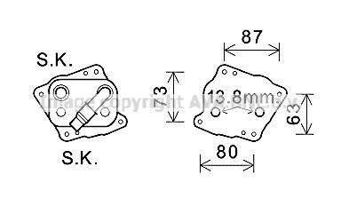 Радиатор масляный AVA COOLING BW3412