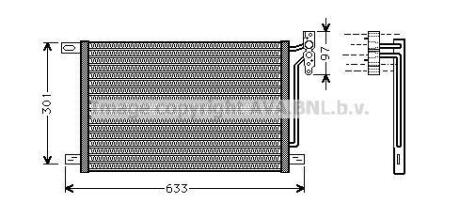 Радиатор кондиционера (Конденсатор) AVA COOLING BW5215