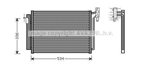 Радиатор кондиционера (Конденсатор) AVA COOLING BW5281D (фото 1)