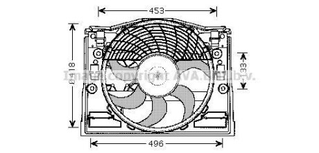 Вентилятор радиатора охлаждения AVA COOLING BW7513