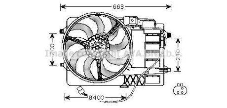 Вентилятор радиатора охлаждения AVA COOLING BW7516